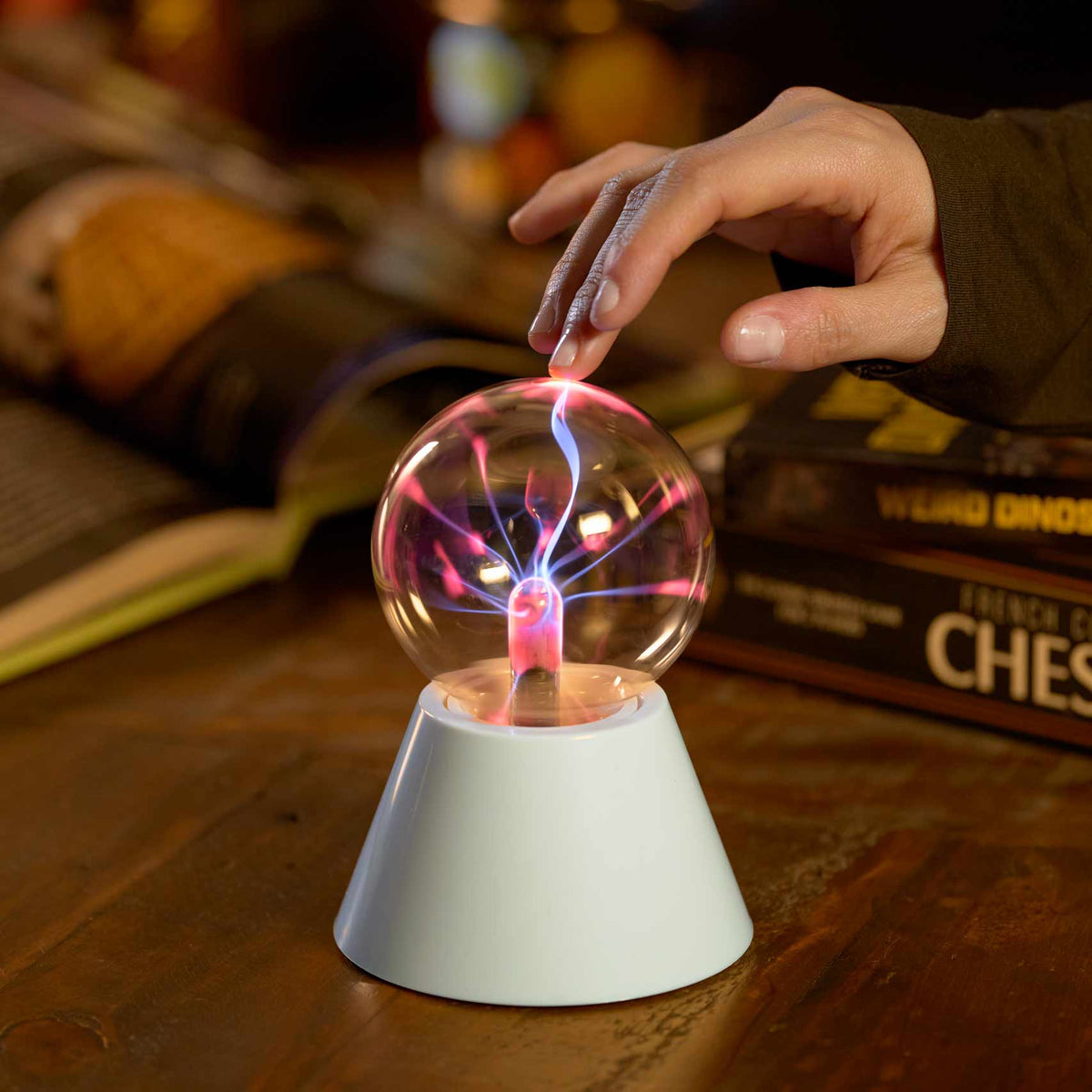 Lampe Plasmabol magique - Ampoule Tesla - Lampe Ball plasma sur socle -  Lampe Tesla
